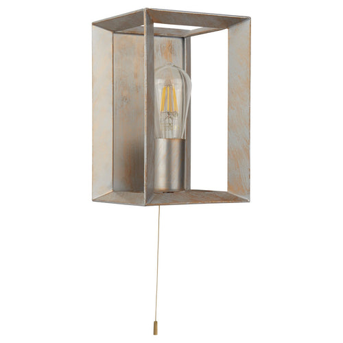 Searchlight Heaton Wandlamp Geborsteld Goud/Zilver Metaal