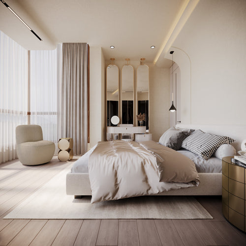 Sia Home - Fauteuil JENA - Bouclette stof - Mol - 64cm - vtwonen shop