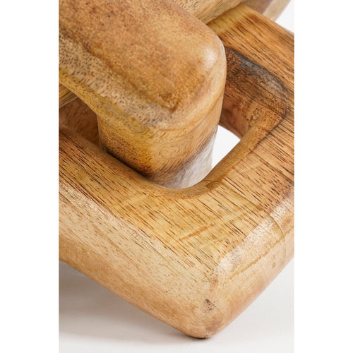 Mica Decorations Knoop Woondecoratie - L19 x B19 x H19 cm - Mangohout - Bruin