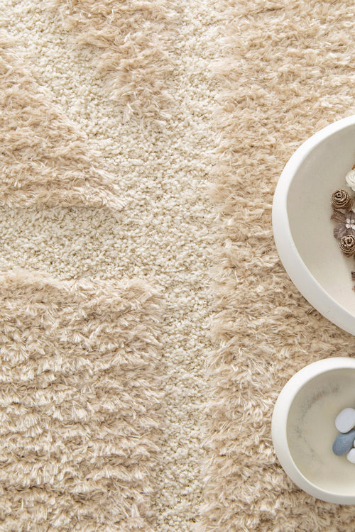 AFK Living vloerkleed Murmure - reliëfeffect - beige - 120x170 cm
