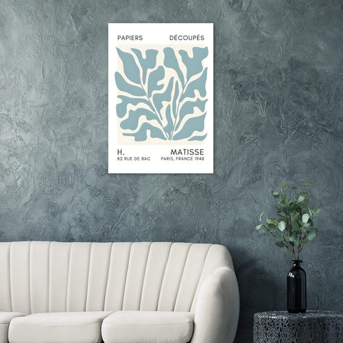 Artfulprints Poster Matisse – Seabed shapes turquoise   - 50x70 cm - Turquoise