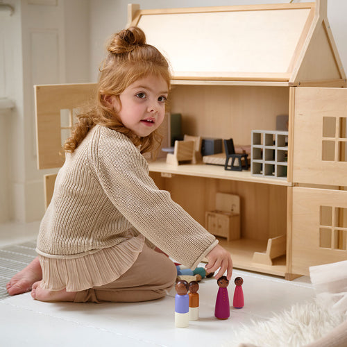 Petite Amélie Poppen voor poppenhuis «Ma Petite Famille Bougainville» – set van 4 poppetjes – 7-10 cm