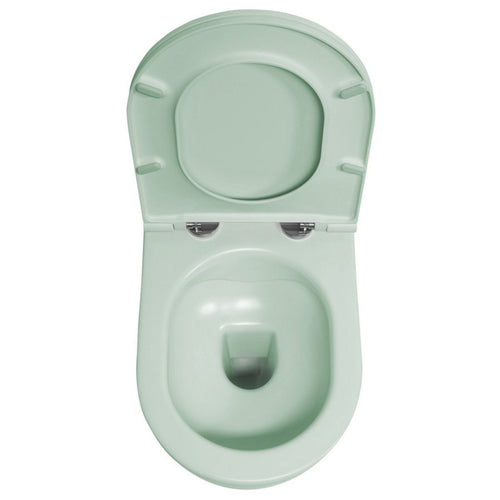 Isvea Wc Toilet Badkamer Hangend Mint Groen Inclusief Softclose Toiletbril - vtwonen shop