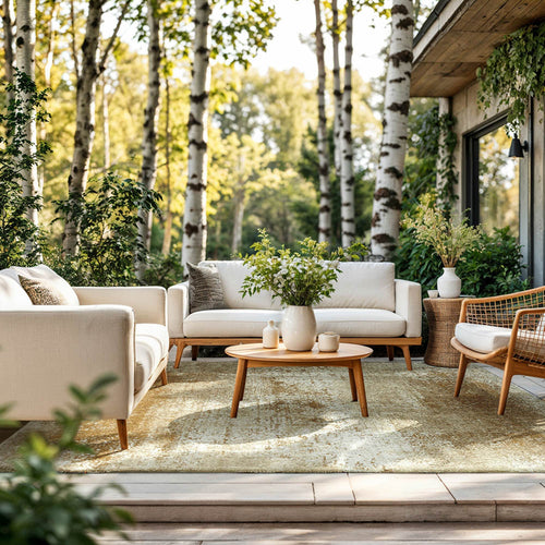 Louis De Poortere vloerkleed Mercury - geel - 140x200cm - vtwonen shop