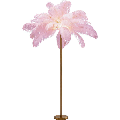 Kare Design Vloerlamp veren 165cm roze - vtwonen shop