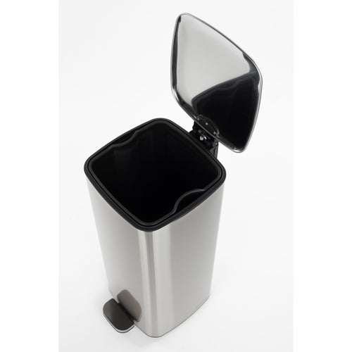 Housecraft Living Mark Prullenbak met Pedaal 30 Liter – Soft Close Afvalbak RVS - Zilver