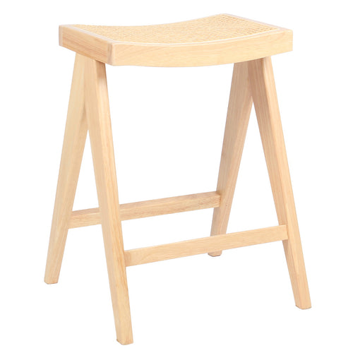 Giga Meubel Barstoel Jules - Rotan/Rubberhout - Naturel - Set van 2 - vtwonen shop