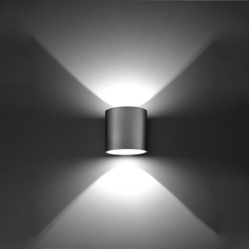 Sollux Lighting Wandlamp ORBIS 1 grijs - 10x12x10cm