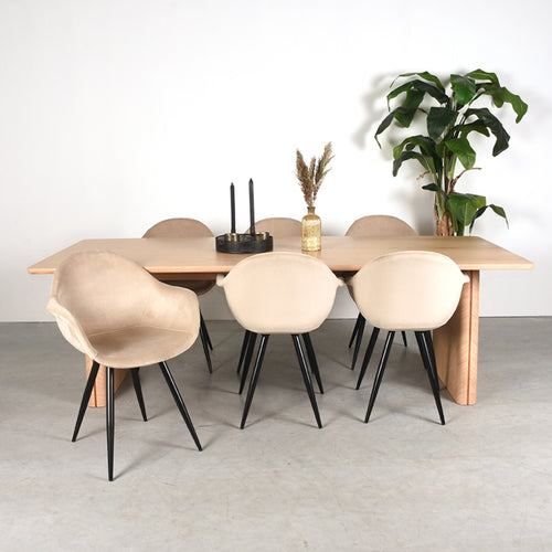 LABEL51 Eettafel Jule - Naturel Eikenhout - 210x100x75cm