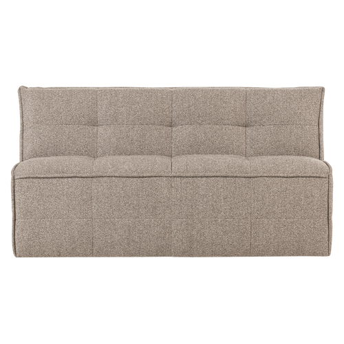 vtwonen eetbankje met rugleuning Cluster - Bouclé - Khaki Bruin - 82x105x95