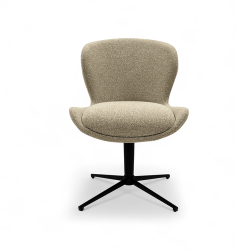 Furnhouse eetkamerstoel Nicklas - Beige - Stof (Bouclé) - Set van 2