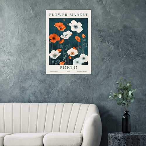 Artfulprints  Flower market - Porto   poster A4 21x29.7 cm - vtwonen shop