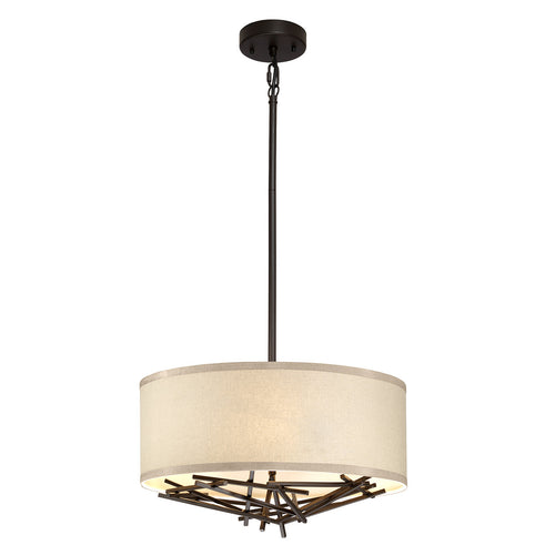 Taiko 3 Lichte Hanglamp Olde Brons