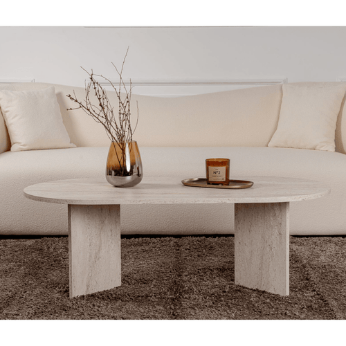 Calicosy - IRIS Ovale salontafel L119 cm - Kasjmier - 60x119x39,8 cm