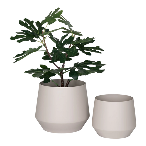 Artichok Yannick Metalen Bloempotten Set van 2 Beige - vtwonen shop