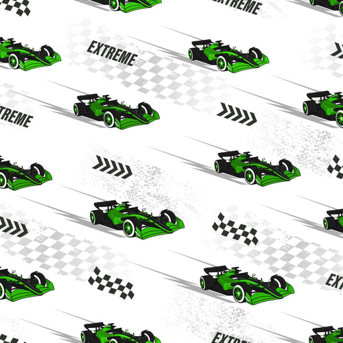 Sanders & Sanders behang race auto's groen - 50 x 900 cm - 935354