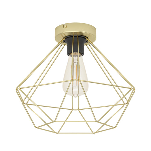 EGLO plafondlamp Tarbes - e27 - ø 32,5 cm - goud - vtwonen shop
