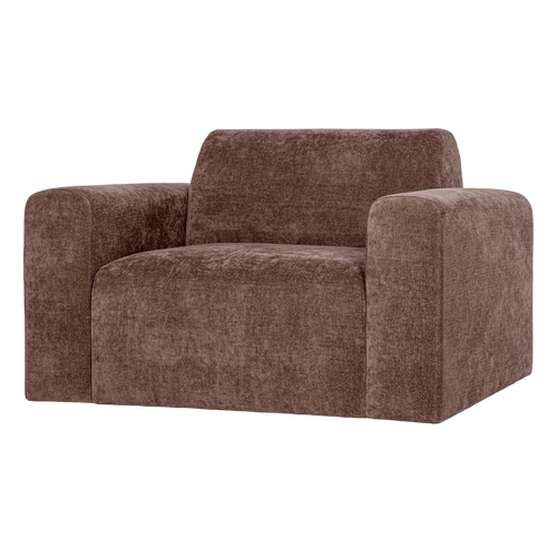 WOOOD fauteuil slub Umina - Chenille - Oudroze