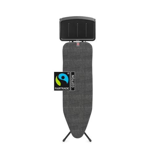 Brabantia Strijkplank B - 124x38 - met solide stoomunithouder - denim black - vtwonen shop