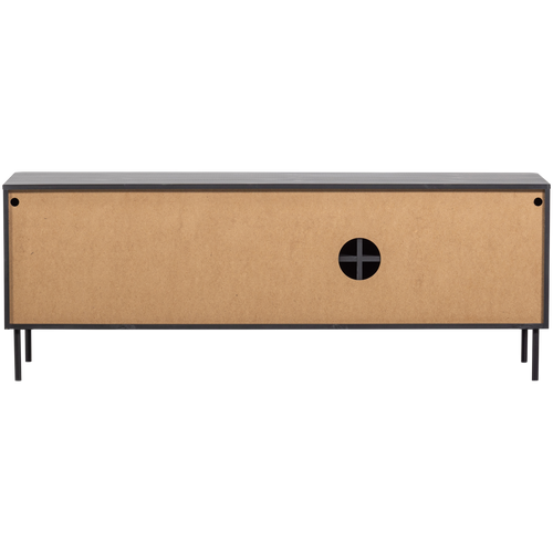 WOOOD tv meubel Gunnar - Grenenhout - Matzwart - 56x154x44
