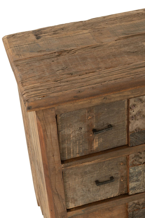 J-Line kast Verouderd - hout - bruin