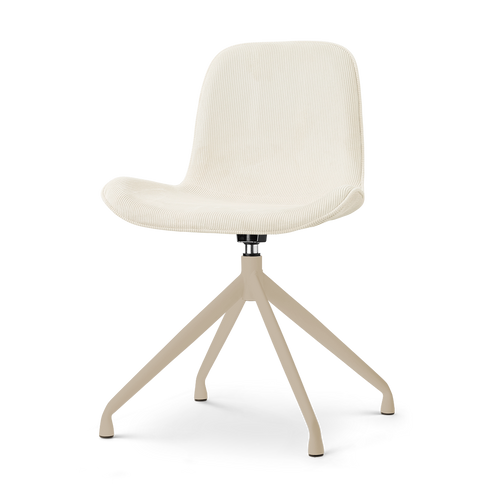 Nolon Nola-Fé draaibare eetkamerstoel rib beige beige onderstel