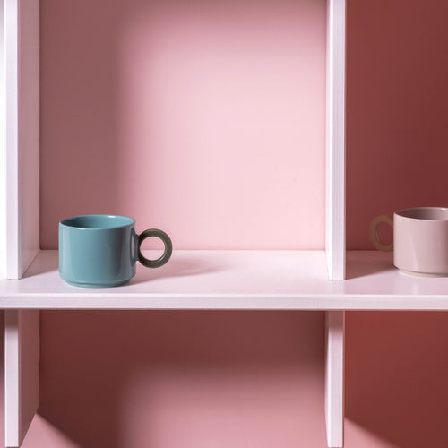 Ona - Beker 28cl blauw/groen Lou - vtwonen shop