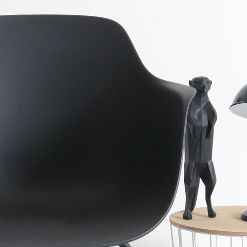 Nolon Nout-Puk Bureaustoel Zwart - met Armleuning - Zwart Onderstel - vtwonen shop