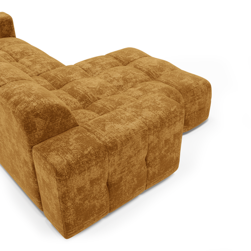 Sia Home - Linkerhoekbank MAEL - gewaafd fluweel mosterd 230cm