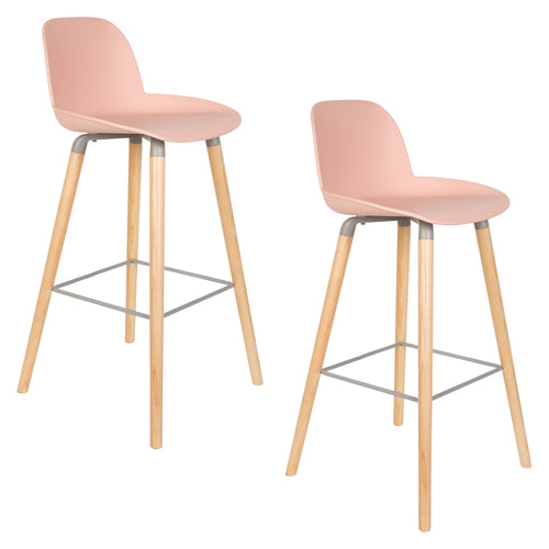 Zuiver Albert Kuip Barkruk 75 cm Roze - Set van 2 - vtwonen shop
