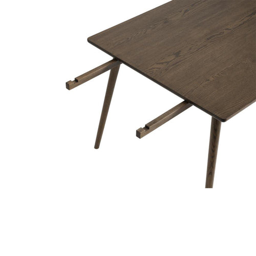 Olivine Boas verlengbare houten eettafel gerookt eiken - 150 x 90 cm - vtwonen shop