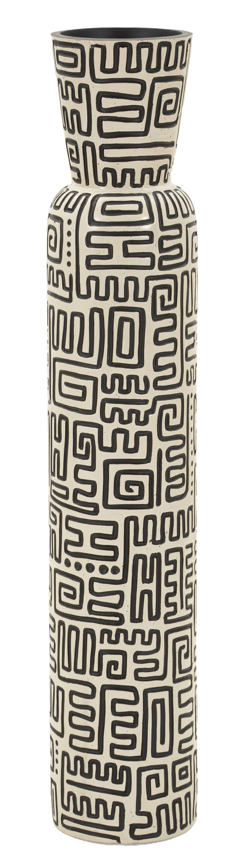 Mauro Ferretti vaas - 16x86 cm - beige/zwart