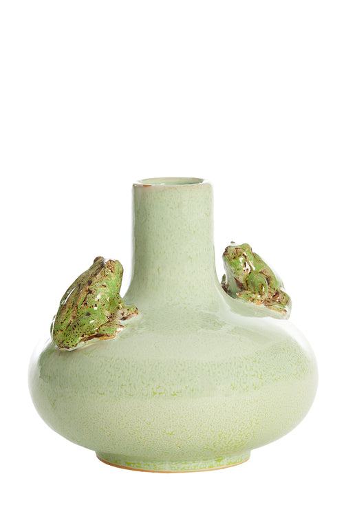Light & Living vaas FROG - Ø26x25cm - groen - vtwonen shop