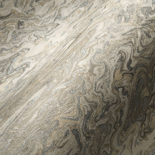 Livingwalls behang figuratief motief beige, zilver en crème - 53 cm x 10.05 m - AS-383581 - vtwonen shop