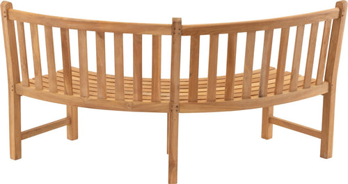 Lesli Living loveseat teak - zwart - 200x53x92cm