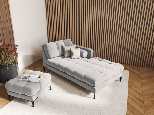 Cosmopolitan Design rechter chaise longue Bali flueel, geld - 185x102x75cm