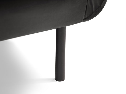 Cosmopolitan Design Fauteuil Vienna flueel, donkergrijs - 94x97x95cm