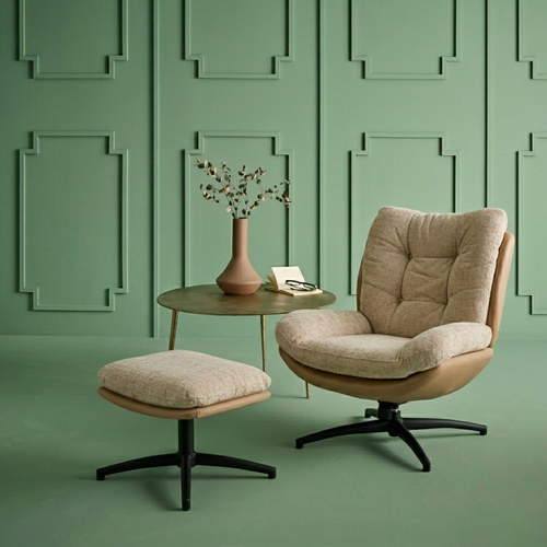 Calicosy - Draaifauteuil MANU - Beige 68x87x90 cm