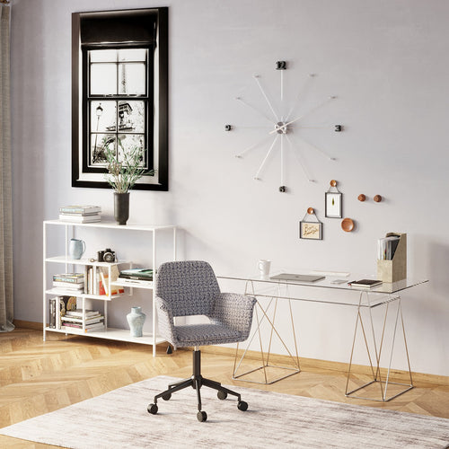 Kare Design Wandklok Umbrella chroom en zwart