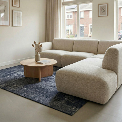 DÉJA Living Vloerkleed Ruma - Donkerblauw Stof - 240x330cm