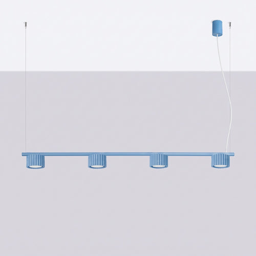 Sollux Lighting Kroonluchter AURA 4 azuur Gx53 - 122x10x208cm