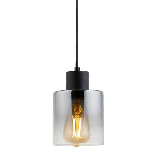 Lighto | Art deco hanglamp zwart met smoke glas | Milo - vtwonen shop