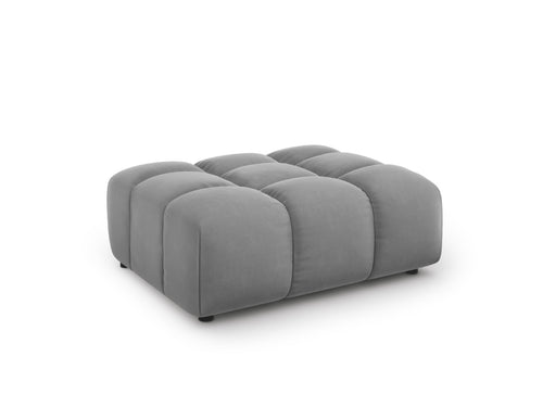 Cosmopolitan Design Poef Sky flueel, lichtgrijs - 80x102x43cm