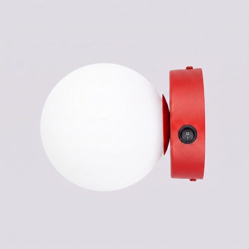 Sollux Lighting Wandlamp YOLI 1 rood met schakelaar - 12x14x12cm