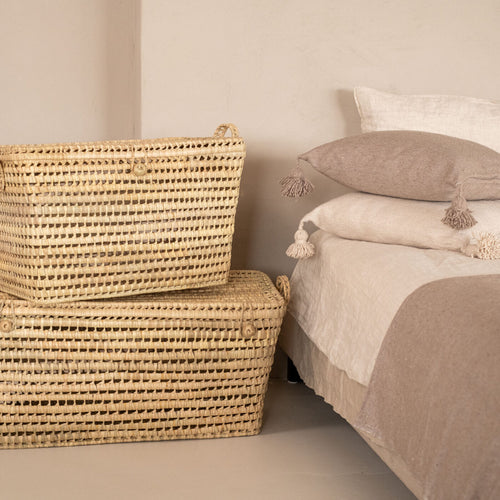 NOA MAY Mand Berber - naturel -palmblad - 60 x 35 x 35 cm