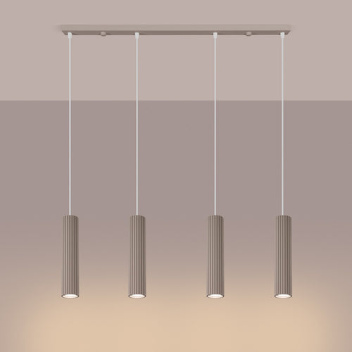 Sollux Lighting Hanglamp KARBON 4L taupe - 81x5x120cm
