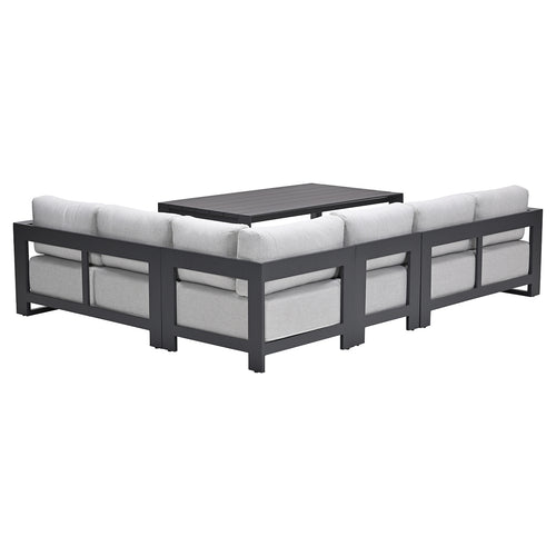 Levanto hoek loungeset - 6 persoons - hoge tafel - aluminium