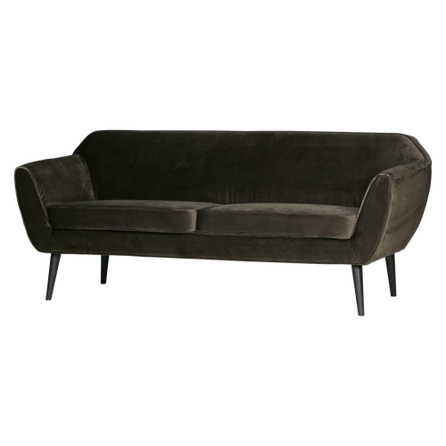 WOOOD 2-zits bank Rocco - Velvet - Warm Groen - 75x187x82