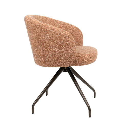 HelloChair eetkamerstoel HC06 Suskin - spinpoot anodic brown - cloud terra - vtwonen shop