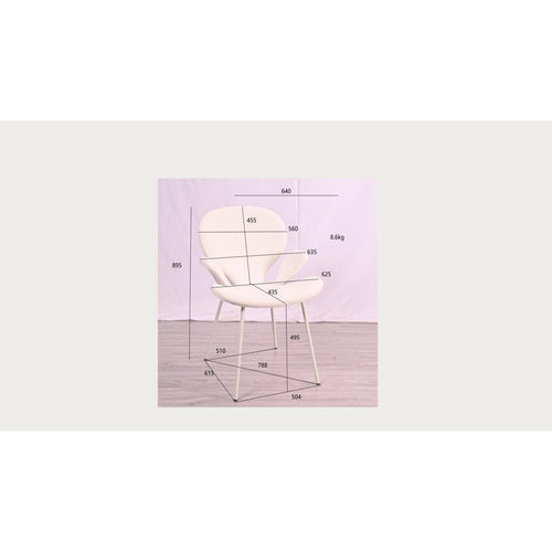 Kare Design Stoel met armleuningen Soft Blossom creme